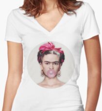 bubblelicious Women's Fitted V-Neck T-Shirt
