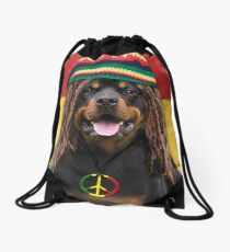 Rasta Dog Drawstring Bag