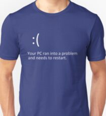 BLUE SCREEN OF DEATH - Windows 8/10 Blue Screen Graphics Unisex T-Shirt