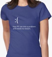 BLUE SCREEN OF DEATH - Windows 8/10 Blue Screen Graphics Women's Fitted T-Shirt