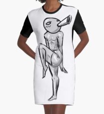 Muscular Pingu Graphic T-Shirt Dress