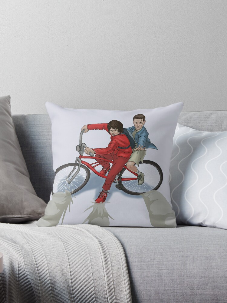 Stranger Things X Akira Mashup Throw Pillow By Dirkpower Redbubble