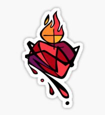 Jesus Christ Sacred Heart illustration Sticker
