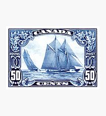 1929 Canada Schooner Bluenose Postage Stamp Photographic Print