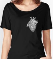 Anatomical Heart Ink Illustration Women's Relaxed Fit T-Shirt