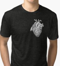 Anatomical Heart Ink Illustration Tri-blend T-Shirt