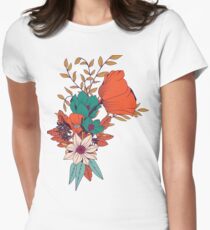 Camiseta entallada para mujer Patrón botánico 010