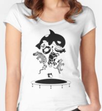 Bouncing Animals Women's Fitted Scoop T-Shirt