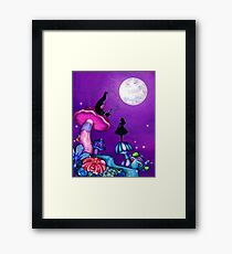 Alice in Wonderland and Caterpillar Framed Print