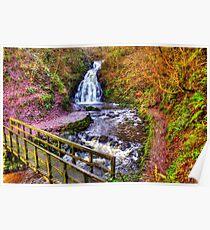 Glenoe Waterfall Poster