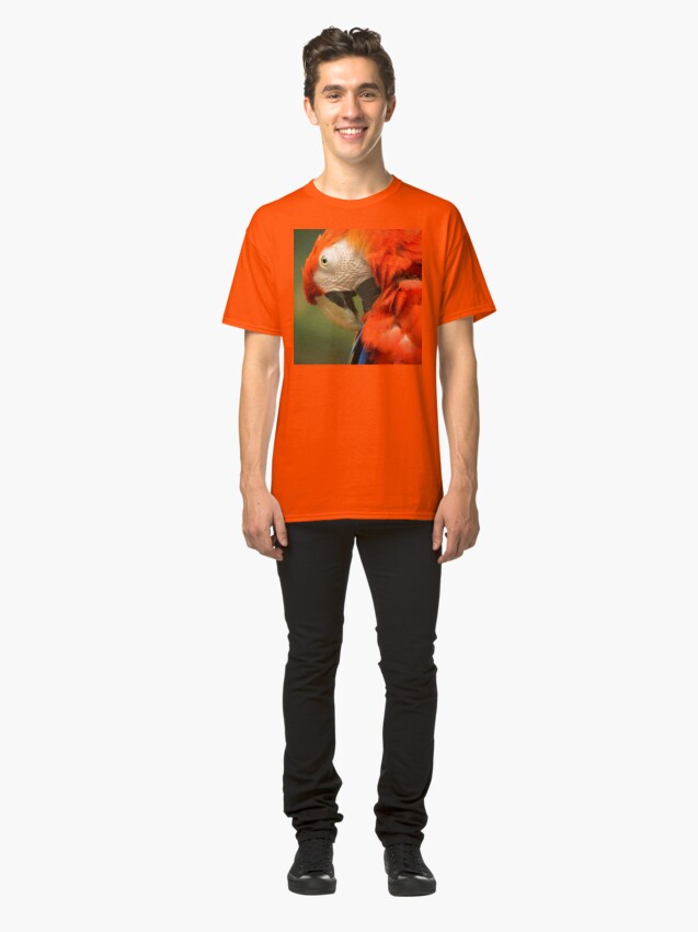 Alternate view of Red Parrot, the Scarlet Macaw – portrait Classic T-Shirt