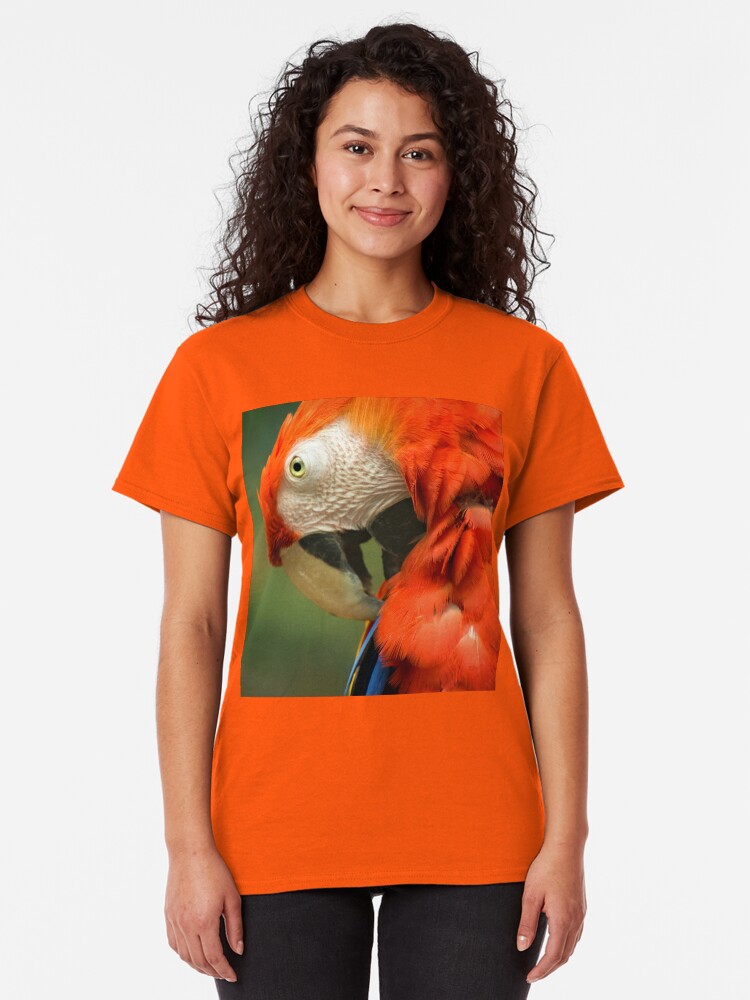Alternate view of Red Parrot, the Scarlet Macaw – portrait Classic T-Shirt