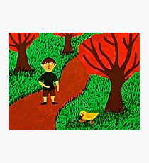 Ethan and the Duck Photographic Print