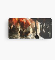 Herbstliche Wälder Metalldruck