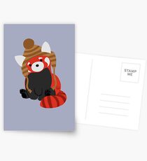 Collin the Beanie-Wearing Red Panda Postcards