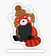 Collin the Beanie-Wearing Red Panda Sticker