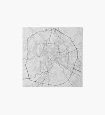 Rome, Italy Map. (Black on white) Art Board