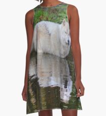 Wolf Reflection A-Line Dress