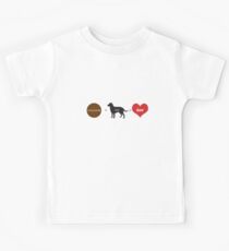 Camiseta para niños Chocolate Lab Love