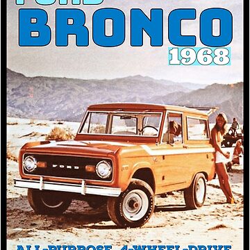 Vintage 1968 Ford Bronco Off Road Essential T-Shirt for Sale by  tmartinezta