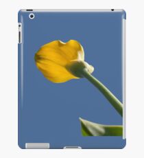 Yellow calla lily greets blue sky iPad Case/Skin