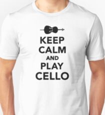 Keep calm and Play Cello Slim Fit T-Shirt