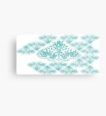 Crambid moth, Polygrammodes sp. - Blue pattern Metal Print