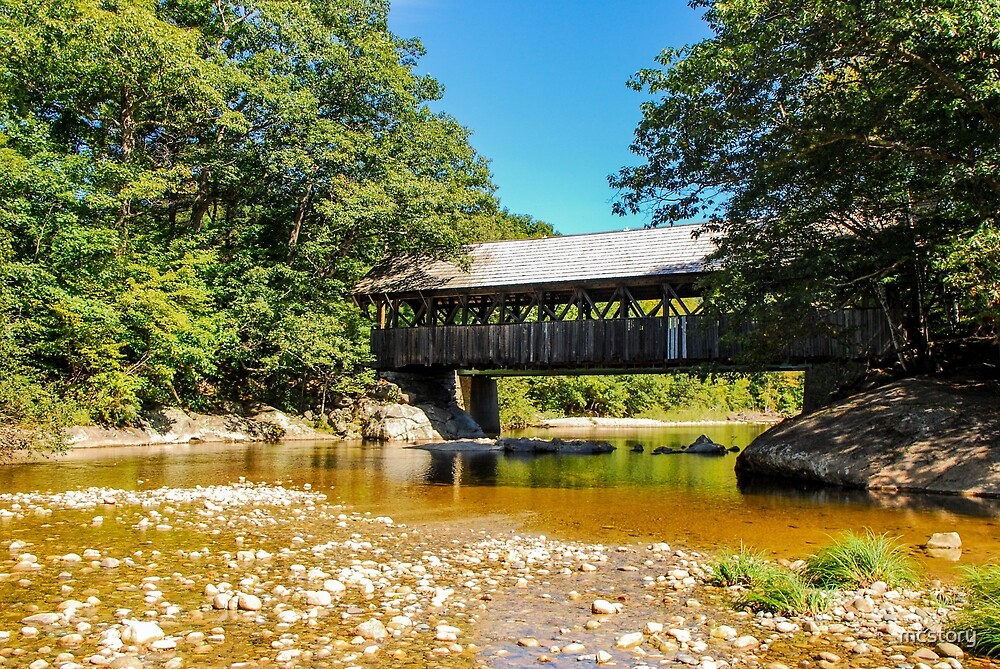 Artists Covered Bridge By Mcstory Redbubble   Flat,1000x1000,075,f.u9 