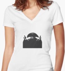 Amadeus (dark grey) Women's Fitted V-Neck T-Shirt