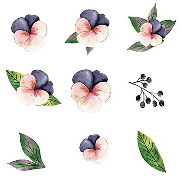 Sticker Fleur Violette - Stickers Fleurs - Autocollant