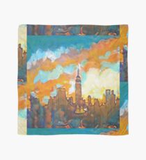 New York City Sunset Empire State Building by RD Riccoboni Scarf