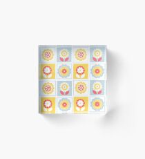 Folksy Flower Garden Acrylic Block