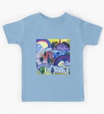 Dreamland - Landscape with Rainbows by Cecca Designs Kids Tee