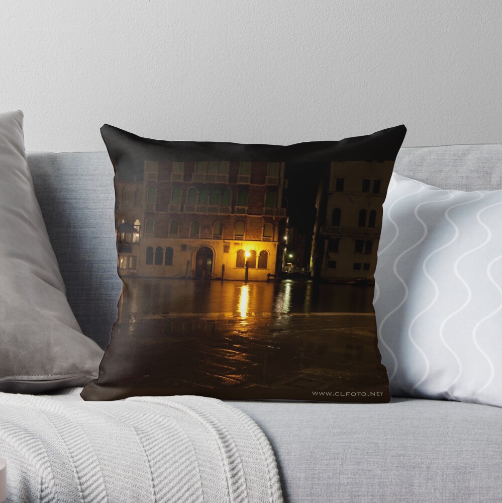 Near the Rialto Bridge, Venice, Italy Throw Pillow