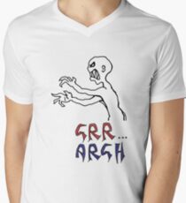 grr...argh with colour Men's V-Neck T-Shirt