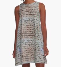 griechische antike Schrift A-Linien Kleid