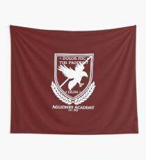 Aglionby Academy Crest, White Transparent Wall Tapestry