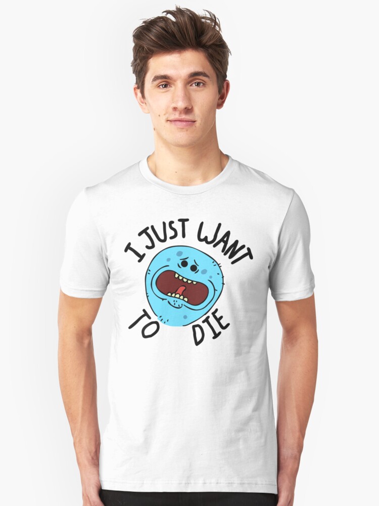 Alternate view of Mr Meeseeks; I Just Want to Die Slim Fit T-Shirt
