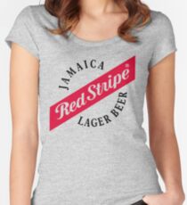 Jamaica Red Stripe Lager Beer Women's Fitted Scoop T-Shirt