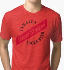 Jamaica Red Stripe Lager Beer Tri-blend T-Shirt
