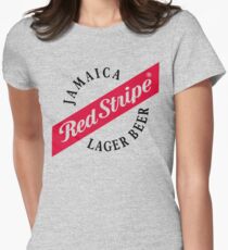 Jamaica Red Stripe Lager Beer Women's Fitted T-Shirt
