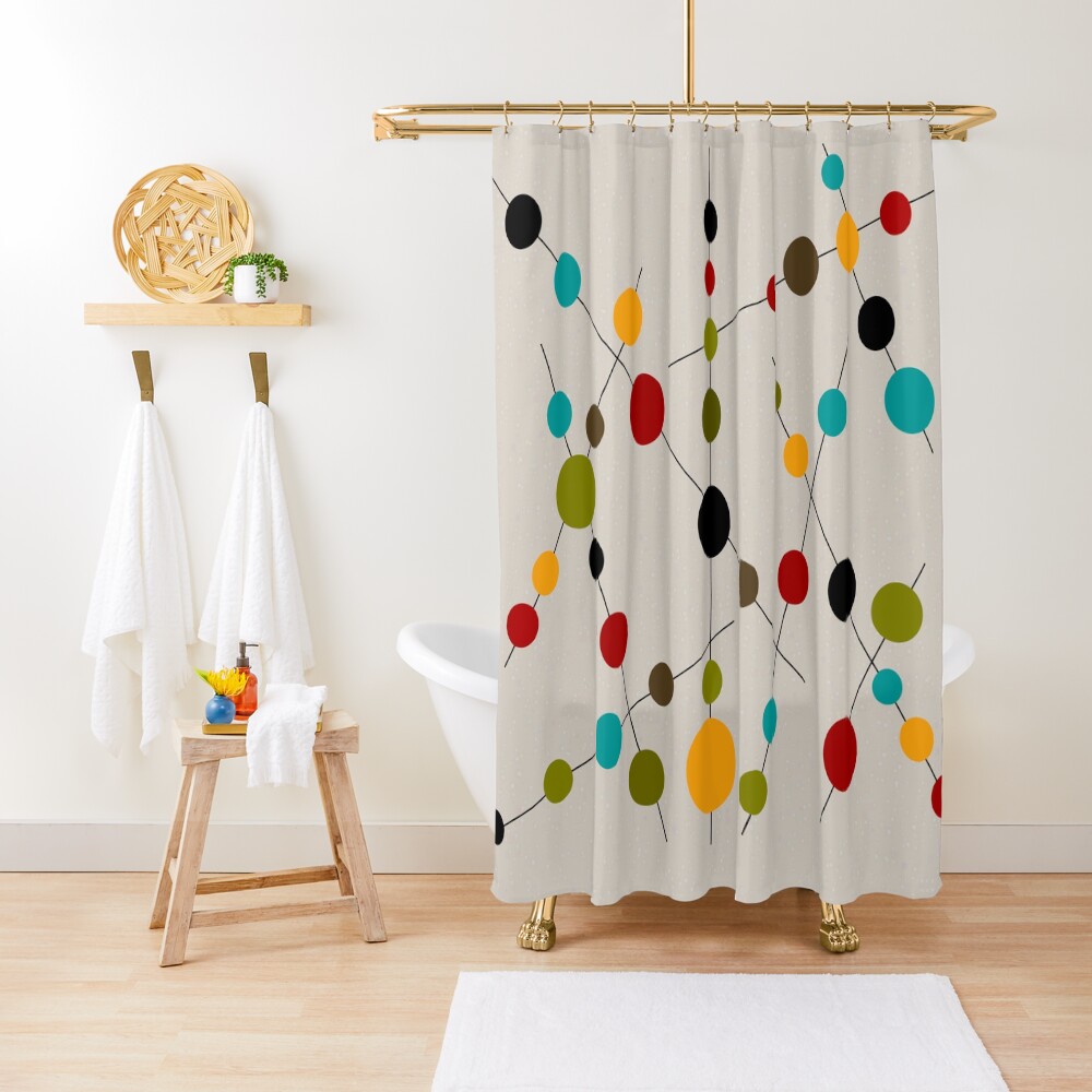 Sticks and Bubbles Shower Curtain