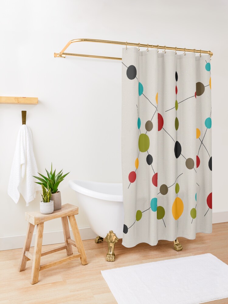 Alternate view of Sticks and Bubbles Shower Curtain