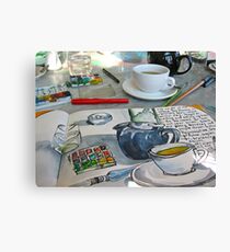 the sketching tea party Canvas Print