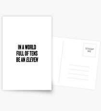 Stranger Things "In a world full of tens be an Eleven" Postcards