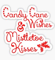 Pegatina Dulces de Candy Cane y besos de muérdago