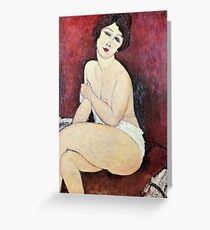 Amedeo Modigliani - Large Seated Nude Greeting Card