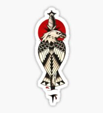 Traditional American eagle with a dagger Sticker