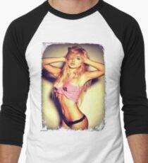 Blonde girl sexy t-shirt Men's Baseball ¾ T-Shirt