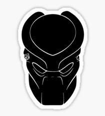 Predator Mask Outline White Sticker